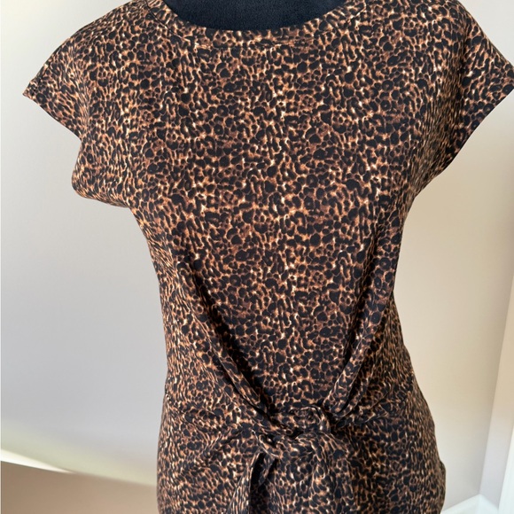 Talbots Tops - Talbots Leopard Print Tie-Front Dressy Tee XSmall